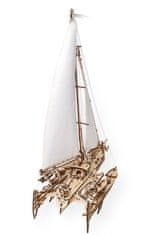 UGEARS 3D lesena mehanska sestavljanka Jadrnica Merihobus (trimaran)