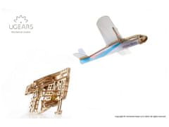 UGEARS 3D lesena mehanska sestavljanka izmetno letalo
