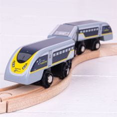 Bigjigs Rail Fast Eurostar E320 + 3 tirnice