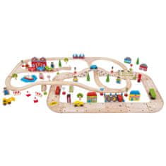 Bigjigs Rail Bigjigs Železniška proga za vlak in avtomobile