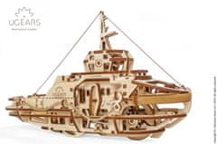 UGEARS 3D lesena mehanska sestavljanka vlačilec