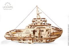 UGEARS 3D lesena mehanska sestavljanka vlačilec