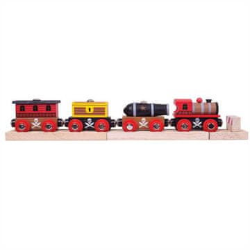 Bigjigs Rail Piratski vlak + 3 proge