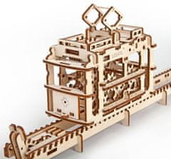 UGEARS 3D lesena mehanska sestavljanka Cable Car s progo