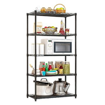 KONDELA Polica Suer Tip 2 - črna