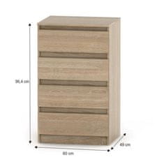 KONDELA Komoda Hany New 014 - sonoma hrast