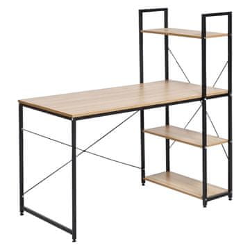KONDELA Večinoma pisalna miza s polico