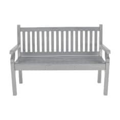 KONDELA Lesena vrtna klop Kolna 124 cm - siva