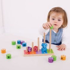 Bigjigs Toys Bigjigs Baby Nalaganje barvnih cvetov