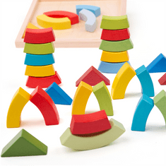 Bigjigs Toys Leseni zložljivi loki in trikotniki
