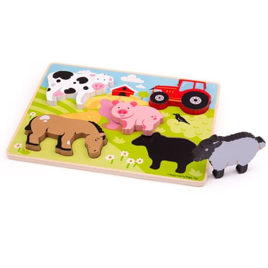 Bigjigs Toys Vstavite puzzle kmetijo