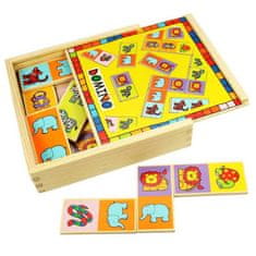 Bigjigs Toys Leseno domino z živalmi