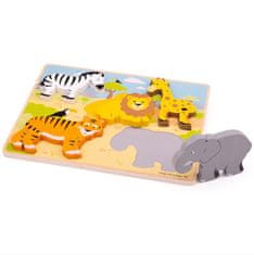 Bigjigs Toys Vstavljanje puzzle safari