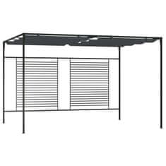Vidaxl Paviljon z zložljivo streho 4x3x2,3 m antraciten 180 g/m²