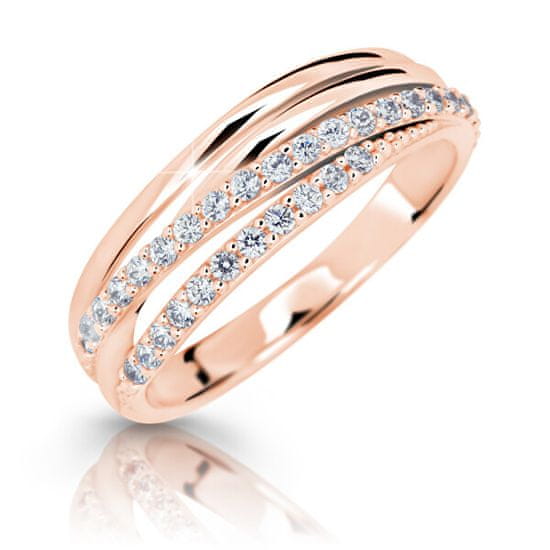Cutie Jewellery Bleščeč prstan iz roza zlata Z6716-3352-10-X-4