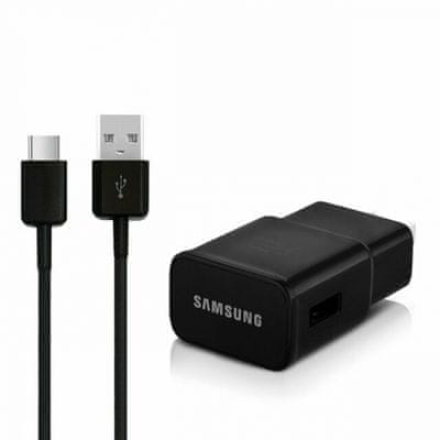 Samsung hišni polnilec ETA-U90EB, 220 V  + EP-DG950CBE 2 A podatkovni kabel, Type C, črn