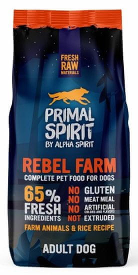 Primal Spirit hrana za psa Dog 65% Rebel Farm, 12 kg