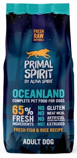 Primal Spirit Dog 65% Oceanland hrana za psa, peleti, 12 kg