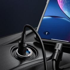 BASEUS Mini avtomobilski polnilnik Tiny Star USB 30W Quick Charge siv