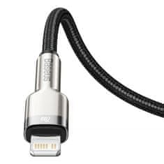 BASEUS Kabel za iPhone USB-C - Lightning Cafule Metal Data Power Delivery 20W 1m - črn