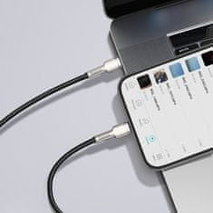 BASEUS Kabel za iPhone USB-C - Lightning Cafule Metal Data Power Delivery 20W 1m - črn