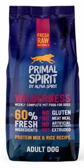 Primal Spirit Dog 60% Wilderness Food hrana za psa, peleti, 12 kg