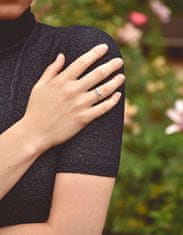 Brilio Nežen ženski prstan iz belega zlata s kristali 229 001 00857 07 (Obseg 55 mm)