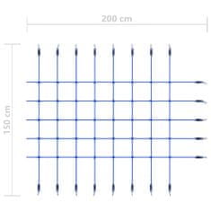 Greatstore Plezalna mreža 200x150 cm modra