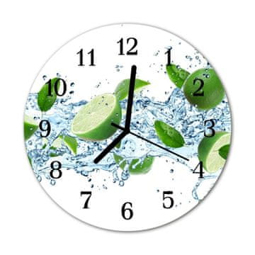 tulup.si Steklena okrogla ura Lime fi 30 cm Črne kazalke