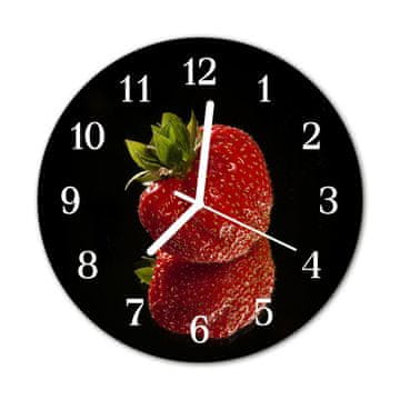 tulup.si Steklena okrogla ura Strawberry fi 30 cm