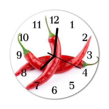 tulup.si Steklena okrogla ura Chilli fi 30 cm Črne kazalke