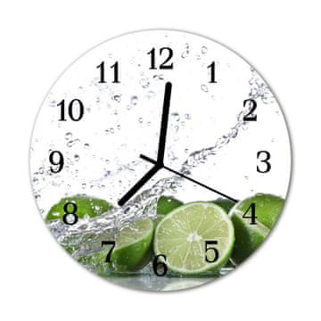 tulup.si Steklena okrogla ura Lime fi 30 cm Črne kazalke