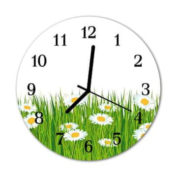 tulup.si Steklena okrogla ura Daisy fi 30 cm Črne kazalke