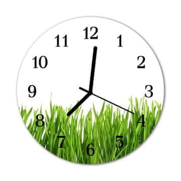 tulup.si Steklena okrogla ura Grass fi 30 cm Črne kazalke