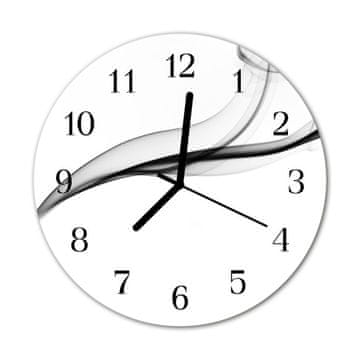 tulup.si Steklena okrogla ura Abstrakcija dim fi 30 cm Črne kazalke