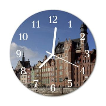 tulup.si Steklena okrogla ura Mesto gdansk fi 30 cm