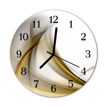 tulup.si Steklena okrogla ura Abstraktne linije fi 30 cm Črne kazalke