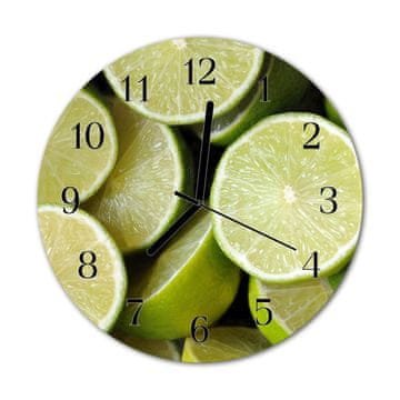 tulup.si Steklena okrogla ura Lime fi 30 cm Črne kazalke