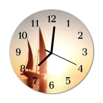 tulup.si Steklena okrogla ura Jadrnica fi 30 cm Črne kazalke