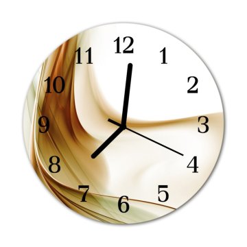 tulup.si Steklena okrogla ura Abstrakcija fi 30 cm Črne kazalke