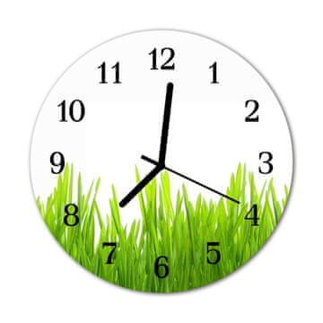 tulup.si Steklena okrogla ura Grass fi 30 cm Črne kazalke