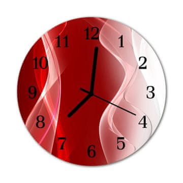 tulup.si Steklena okrogla ura Abstrakcija fi 30 cm Črne kazalke