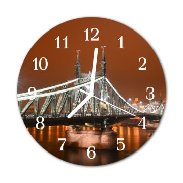 tulup.si Steklena okrogla ura Bridge fi 30 cm