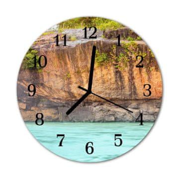 tulup.si Steklena okrogla ura Cliff fi 30 cm Črne kazalke