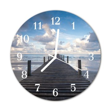 tulup.si Steklena okrogla ura Bridge fi 30 cm