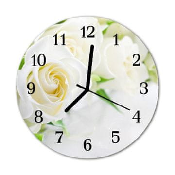 tulup.si Steklena okrogla ura Roses fi 30 cm Črne kazalke