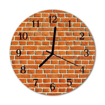 tulup.si Steklena okrogla ura Brick fi 30 cm Črne kazalke