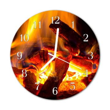 tulup.si Steklena okrogla ura Fire fi 30 cm
