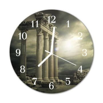 tulup.si Steklena okrogla ura Acropolis fi 30 cm