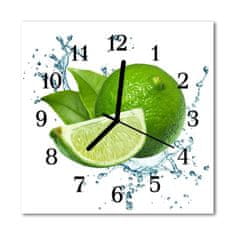 tulup.si Steklena kvadratna ura Lime 30x30 cm Črne kazalke